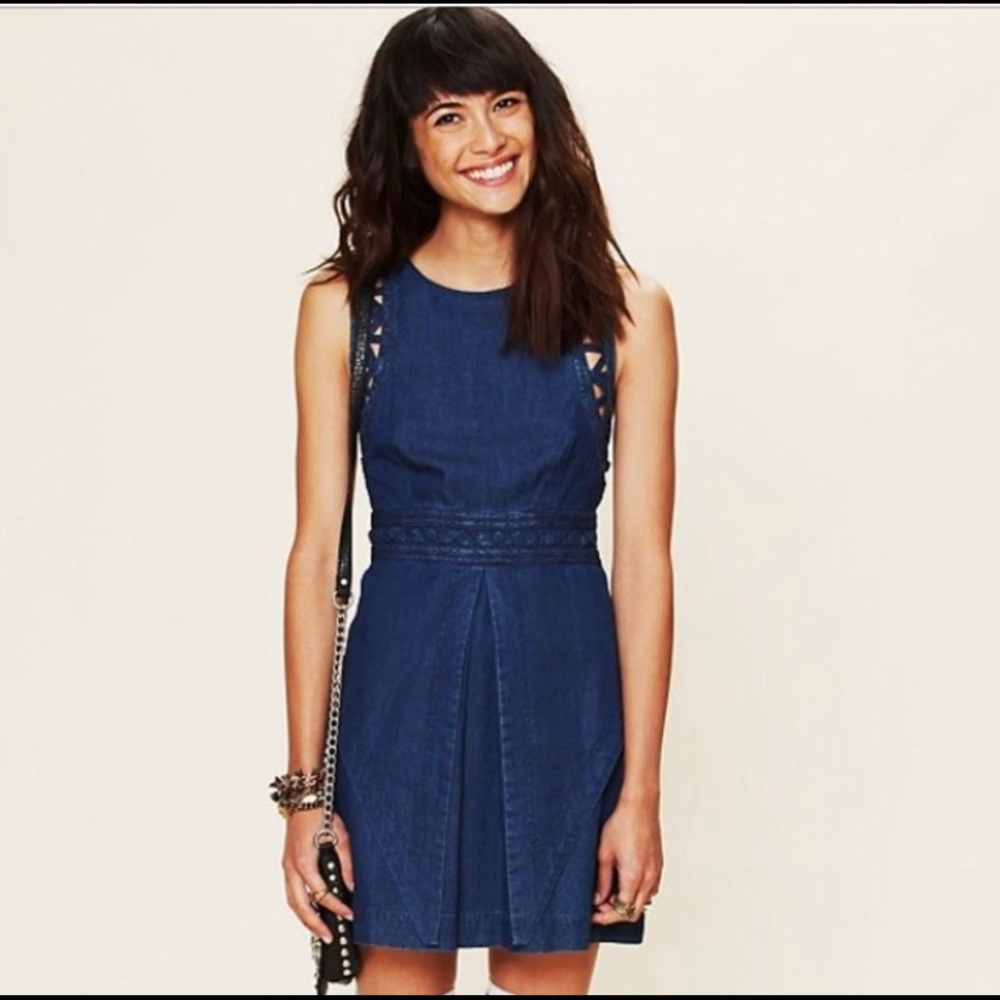 Free People New Romantics Denim Dress